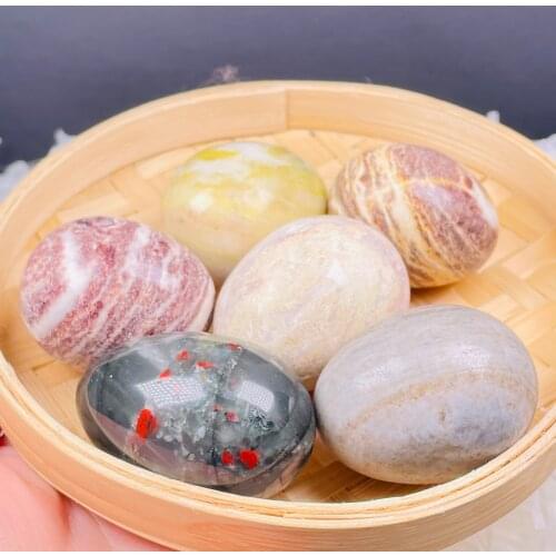 Natural Gemstone Crystal Reiki Healing Massage Egg Globe Home Decor Collection