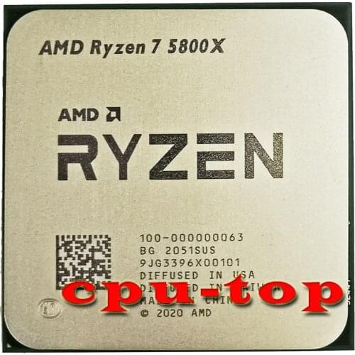 AMD Ryzen 7 5800X R7 5800X 3.8 GHz Eight-Core 16-Thread CPU Processor 7NM L3=32M 100-000000063 Socket AM4