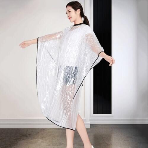 High Quality Transparent Light PVC Pet Shop Cape Hair Coloring Waterproof Apron Salon Barber Wrap Pet Washing Gown