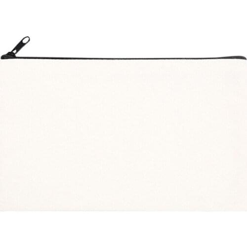 Blank DIY Craft Bag Canvas Pen Pencil Case Invoice Bill Organizer Makeup Bag