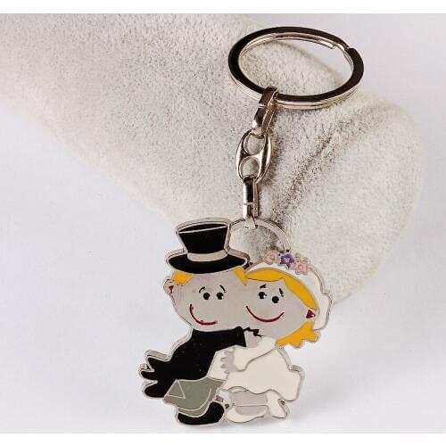 QianBei Fashion Boy Girl Alloy Silver Key Ring Key Chain Gift Pendant Bag Charm Men Women KeyChain Keyring Trinket Jewelry