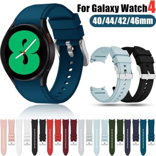 2021 New Watch 4 Strap Silicone Belt For Samsung Galaxy Watch 4 40/44mm Replacement Wristband For Samsung Watch 4 Classic 42/46