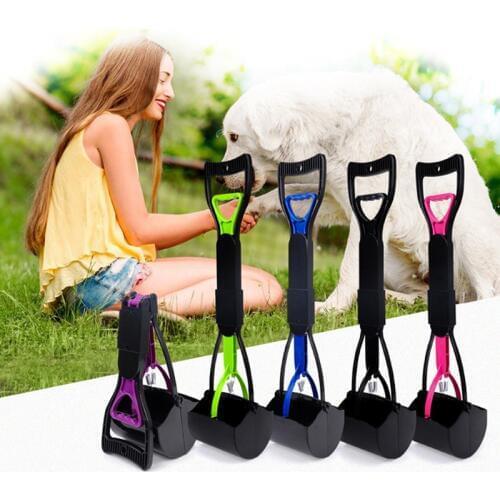 Pet Pooper Scooper Long Handle Jaw Poop Scoop Clean Pick Up Animal Waste Dog Puppy Cat Waste Picker Cleaning Tools