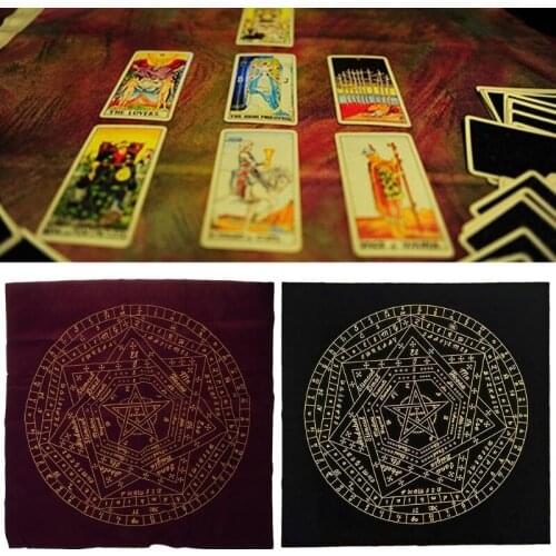 Tarot Card Tablecloth Sigils of Elohim Mysterious Divination Altar Velvet Cloth Dropship