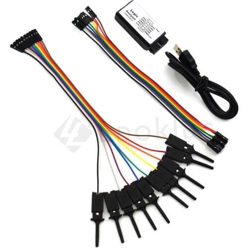 Test hook clip Logic analyzer test folder For Jumper Wire Dupont Cable for USB Saleae 24M 8CH