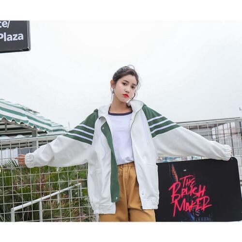 Short jacket female spring and autumn 2019 new Korean version of loose tooling outer clothes tide wind baseball uniform A392