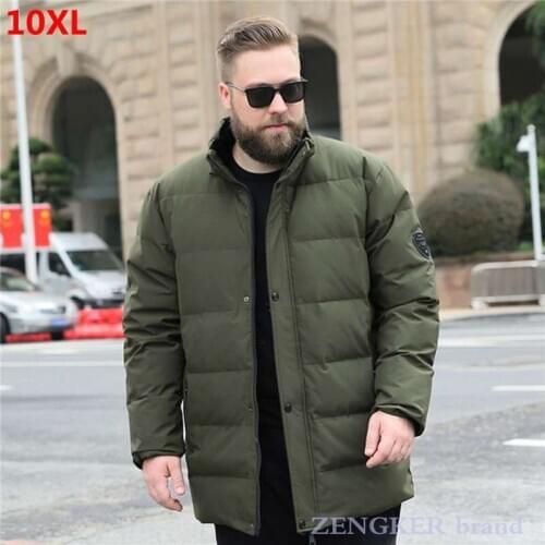 Winter mens plus size down jacket cold-proof warm jacket 10XL plus size hooded warm down jacket 9XL 8XL 7XL puffer jacket