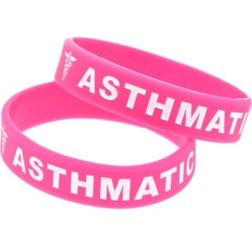 1PC Asthmatic Silicone Wristband in Kids Size 3 Colors