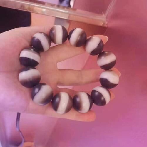 1psc/lot Old agate large bead bracelet male collection dzi first-line pharmacist century old antique natural rare jewelry gem