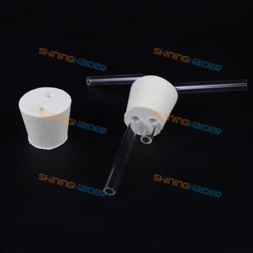 2-50PCS Solid rubber plug cone bottle rubber plug rubber stopper sealing chemistry teaching experiment bottle stopper with hole