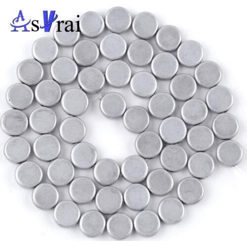 6/8/10mm Natural Silvers Dull Polish Hematite Round Stone Beads Spacer Loose Beads For Jewelry Making Diy Bracelets Jewellery15"