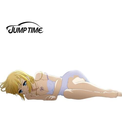 JumpTime 13cm x 3.3cm Anime Seikoku no Dragonar Car Sticker Sexy Beauty Silvia Lautreamont Auto Motor Decorative Funny Car Decal