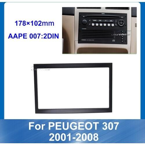 Car Radio Audio Big Screen Fascia Frame Adapter for PEUGEOT 307 2001-2008 Stereo Panel Dash Mount Trim Installation Frame