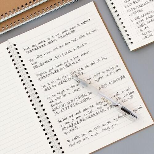 Coil Notebook Sketchbook Diary For Drawing Painting Dot Grid Blank Paper Kraft Journal Notepad Stationery Office School Supplies