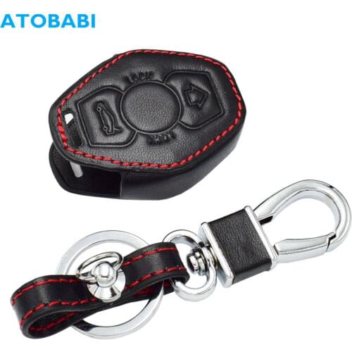 Real Leather Car Key Cover For BMW X3 X5 Z3 Z4 3 5 7 Series E38 E39 E46 E83 M5 325i Remote Fob Protector Case Auto Accessories