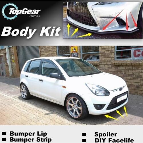 Bumper Lip Deflector Lips For Ford Figo Front Spoiler Skirt For TopGear Friends Car View Tuning / Body Kit / Strip
