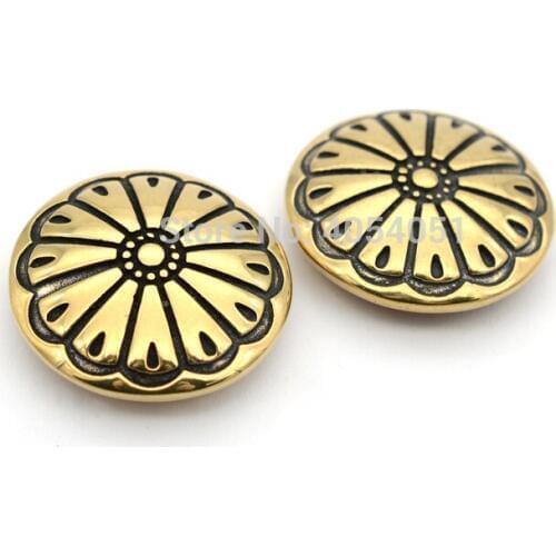 One PCS Petal Brass Pie Rivet Handbag Screw Decorative Buckle Wallet Fastener Bag Hardware Part Leather Craft Creative Button