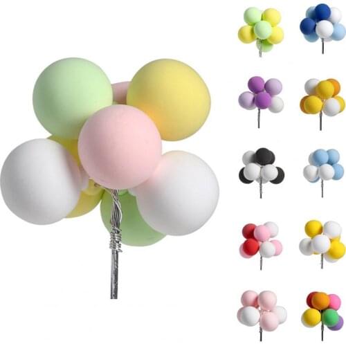 Dessert Balloon Decoration Decorative Nice-looking Colorful Colorful Clay Balloon Cake Topper for Birthday Wedding Decoration