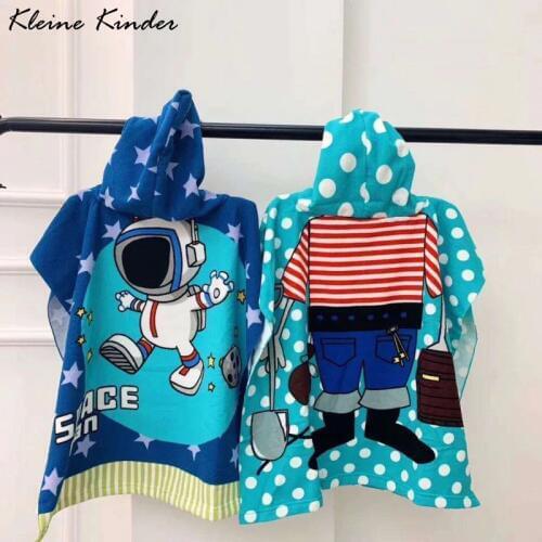 Towel Poncho for Children Microfiber Bathrobe Kids Surf Pool Changing Robe Girl Boy Quick Dry Beach Childrens Swimming Towels