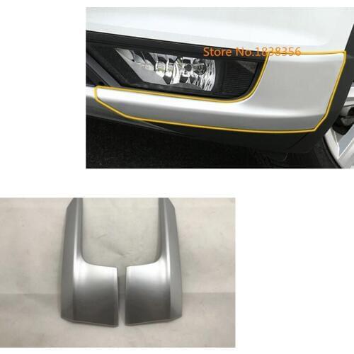 For Volkswagen VW T-ROC TROC 2017 2018 2019 2020 Car ABS Front Bumper Corner Protection Trim Fog Light Eyelid Eyebrow Strip