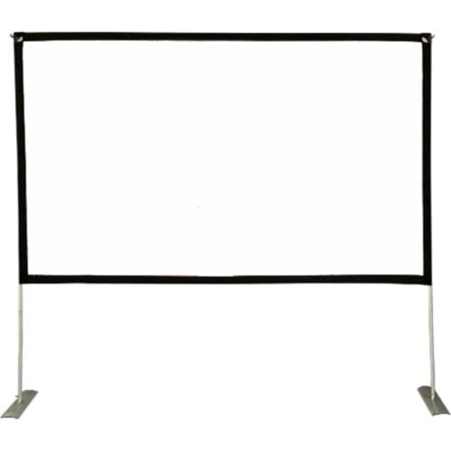 Portable Projector Screen with Stand 100inch 120inch 16:9 HD Foldable Movies Screen for Home Theater Backyard Cinema Camping