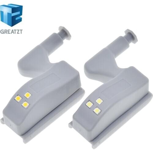 GREATZT Universal Inner Hinge Led Sensor Lamp 0.3w Cabinet Wardrobe Cupboard Door 3 Leds Night Light Auto Switch On/off Bulb