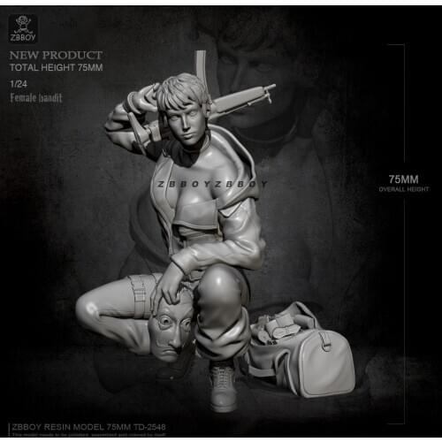 H75mm 1/24 Resin model kits DIY toy self-assembled TD-2548