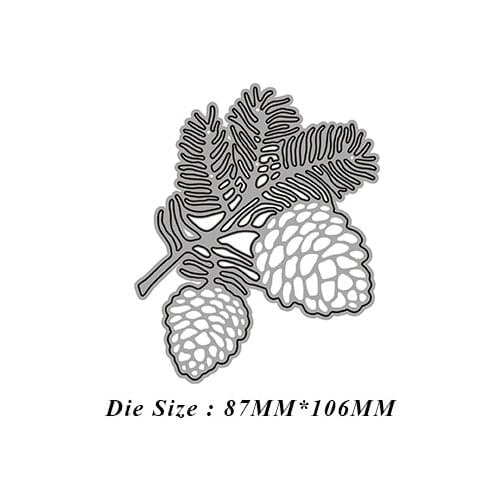 JMCRAFT Cute Pine Cones Metal Cutting Dies for DIY Scrapbook Handmade Paper Craft Metal steel Template Merry Christmas Dies