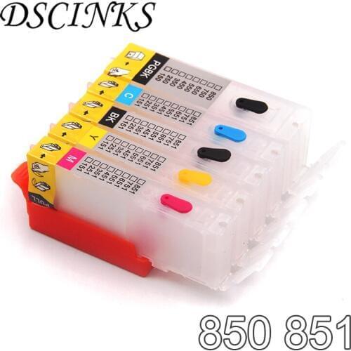 PGI-850 CLI-851 Refillable Ink Cartridge for Canon PIXMA IP7280 MG5480 MG5580 MG6400 MX928 MX728 iX6880 iX6780 PGI 850 CLI 851