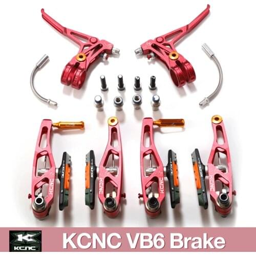 KCNC V6 VB6 Fully Matchine CNC MTB FOLD Bike V Brake Levers And Calipers Bicycle Rim Brake Set With Levers Lightweight 340g