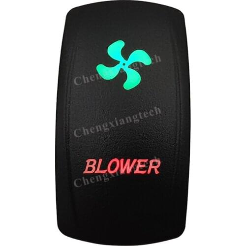 Laser -BLOWER -Car Boat Green & Red Led On Off Rocker Switch Waterproof, Overload Protection, SPST, Truck Marine Caravan