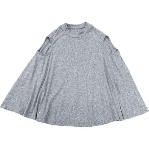 2021 New Arrival Gray Cotton Cape-Dress Age For 2 - 8 Years Baby Girls Fall Back To School Clothes Summer Casual Loose Frocks