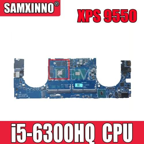 Original Laptop motherboard For DELL XPS 9550 i5-6300HQ Mainboard CN-06N5NK 06N5NK AAM00 LA-C361P SR2FP N16P-GX-A2 DDR4