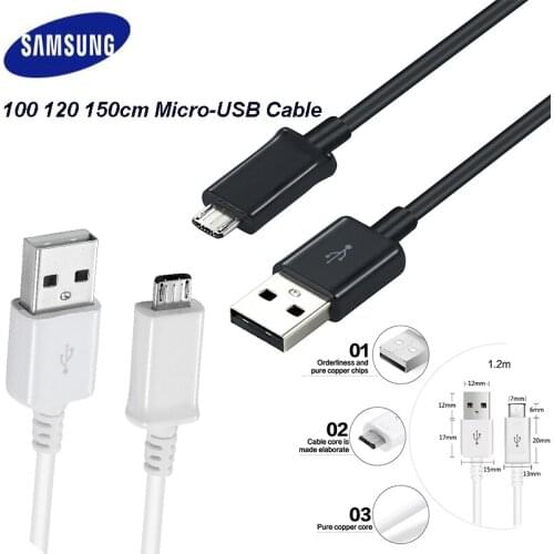 Original Samsung Fast Charger micro usb Cable 1/1.2/1.5M 2A Data Line For Galaxy S6 S7 Edge Note 4 5 J4 J6 J5 A3 A7 A5(2016)