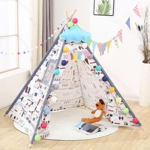 1.3/1.6m Kids Tent Tipi Infantil Teepee Tent For Kids Childrens Tents Play Toys House tent Wigwam For Children