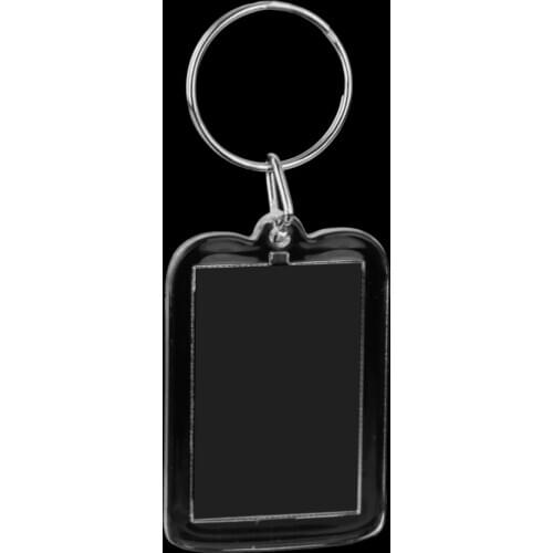20 Pieces Premium Oblong Clear Acrylic Blanks Photo Picture Keyrings Key Fob 38x25mm