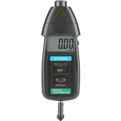 Professional Photo/Contact Tachometer Handheld LCD Digital Tach Meter Tester DT2236B Digital Tachometer Speed Measuring Tools