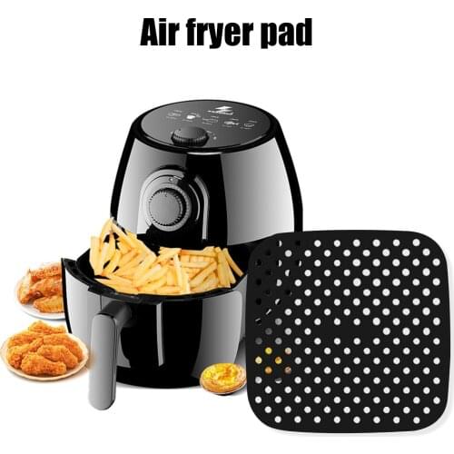 Air Fryer Liners Anti-stick Pad Perforated Silicone Steaming Fryer Basket Oil Mat Air Fryers Steamer Baking Cooking Kitchen Tool
