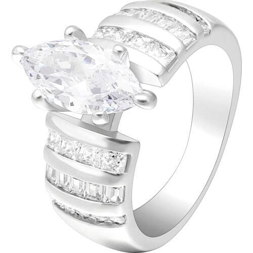 Hainon Luxury Rings For Women Oval Clear Stone Cubic Zirconia Silver Color Rings Fashion Jewelry Party Gifts 2019 Hot Sale