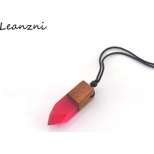 Leanzni Retro manual wood resin necklace pendant, special-shaped handicrafts, mens jewelry, gifts, wholesale