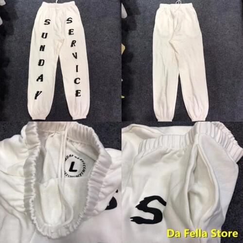 Sunday Service Sweatpants Men Women High Quality Cotton Kanye West Tour Pants Foam print CPFM Pants Cactus Plant Flea Market
