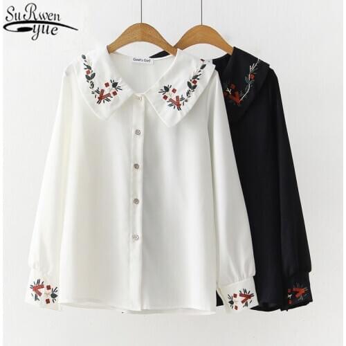 SURWENYUE Blouses With Embroidery