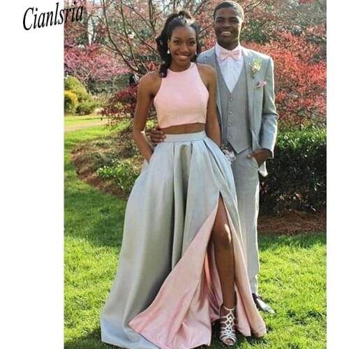 Light Gray One Buttons Mens Suits Slim Fit Wedding Grooms Tuxedos Notched Lapel Business Prom Suit (Jacket+Pants)