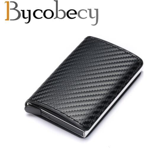 Bycobecy Rfid Slim Smart Wallets Card Holder Women Men Coin Purses Leather Change Purse Money Bag Male Purse 2019 Small
