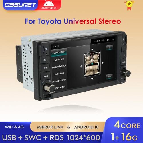 2 din android 9.0 Universal Car Multimedia Player Car Radio Player Stereo for toyata VIOS CROWN CAMRY HIACE PREVIA COROLLA RAV4