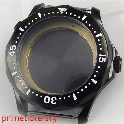 High quality PVD coated watch case 41mm sapphire glass fit automatic movement