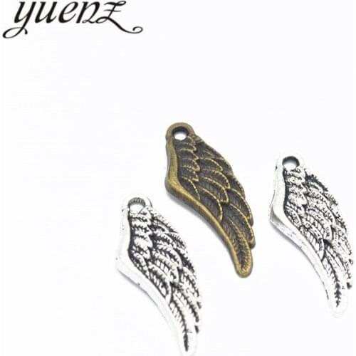 YuenZ 15pcs Antique bronze wing Charm fit for Bracelets Necklace Pendant DIY Metal Jewelry 27*10mm D419