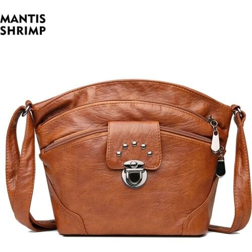 Women Bags Vintage Shoulder Bags Fashion Messenger Bags Luxury Crossbody Bags Ladies Tote Bag Pu Leather Handbag Girls Small Bag