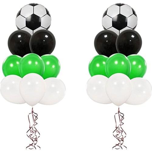 1set 4D 22inch Football Foil Helium Balloon Soccer Latex Balloons Soccer Theme Birthday Party Decorations Globos Kids Toys