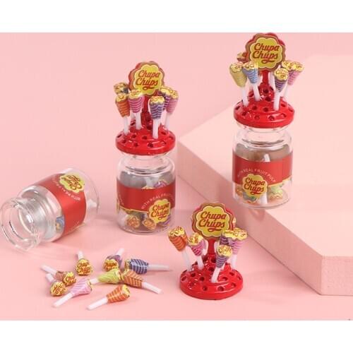 1Set Miniature Lollipops With Case Candy For Doll House Furniture Toys Accessories